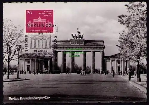 B19091 DDR Maximumkarte 665 1958 10 Jahre Magistrat von Groß-Berlin Ersttag FDC