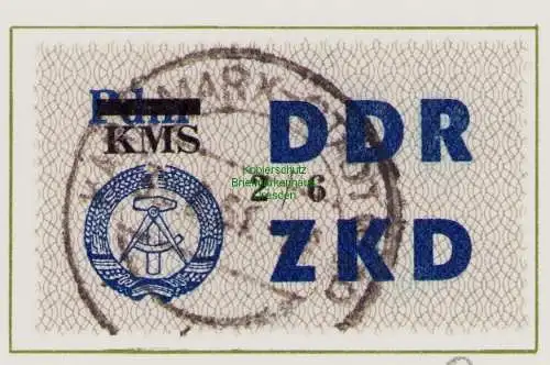 B19135  DDR ZKD Laufkontrollzettel C 53 KMS 2/6 Karl-Marx-Stadt