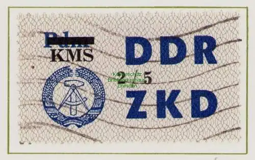 B19134  DDR ZKD Laufkontrollzettel C 53 KMS 2/5 Karl-Marx-Stadt