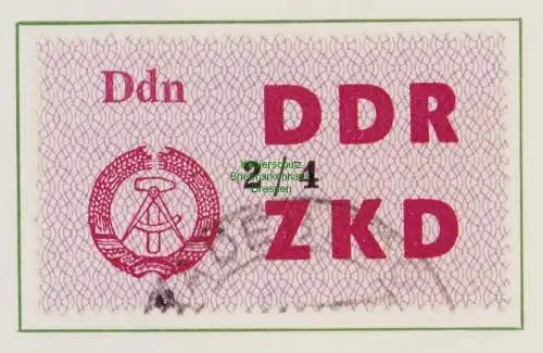 B19117  DDR ZKD Laufkontrollzettel C 48 Ddn 2/4 Radeberg