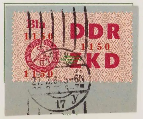 B19106  DDR ZKD Laufkontrollzettel C 16 Bln Berlin O17