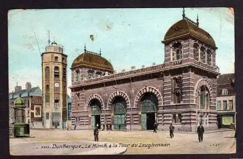 92536 AK Dunkerque Dünkirchen um 1915 Le Minch & la Tour du Leughenaer