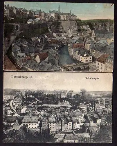 68250 2 Ansichtskarte Luxemburg Rahmhospitz 1906 1911