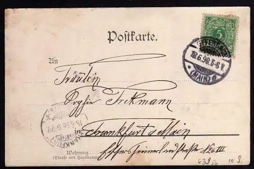 63956 AK Kutsche Esel Damen 1898