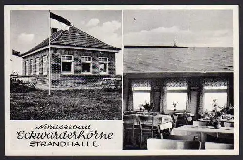 63719 Ansichtskarte Eckewarderhörne Strandhalle Restaurant Cafe Gasthaus Gaststätte