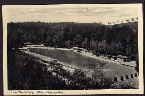 52620 Ansichtskarte Bad Rastenberg Thür. Schwimmbad 1942