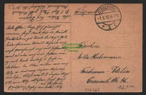 144779 AK Stralsund Dänholm von der Marienkirche gesehen Feldpost 1918