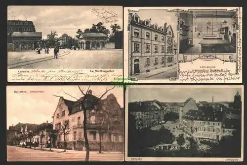 143852 4 AK Karlsruhe Haushaltungsschule Herrenstraße 39 1912 Ludwigsplatz Hotel