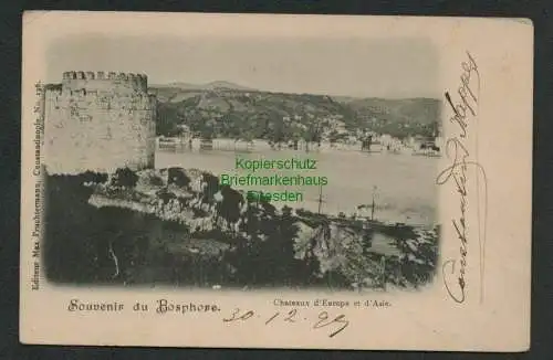 137515 AK Constantinopel 1899 Souvenir du Bosphore Bosporus DP in der Türkei