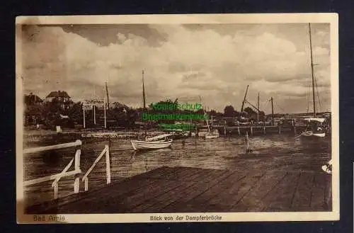 132128 AK Bad Arnis Blick von der Dampferbrücke 1932 nach Finnland Suomi