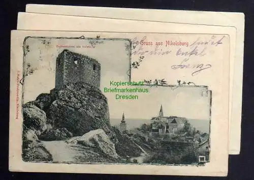 128052 AK Mikulov Nikolsburg 1901 Pulverturm am Gabelsberg