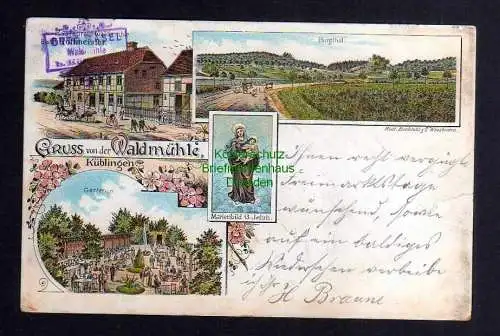 125902 AK Küblingen Schöppenstedt 1904 Litho Restaurant Waldmühle Burgthal