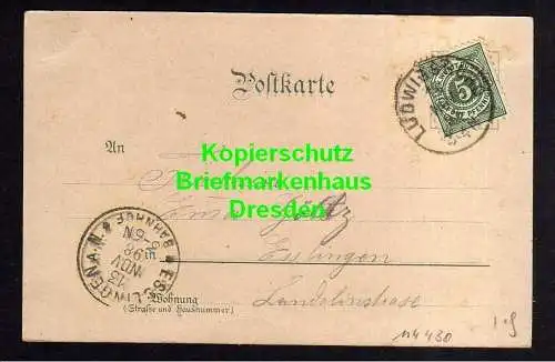 114430 AK Ludwigsburg  1898 Litho Marienwahl Stadtkirche Emichsburg Schloss Sold