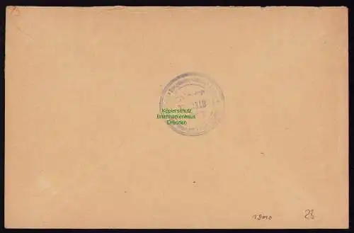 B19010 Brief Heeressache DP i der Türkei 1917 Feldpost Mil. Miss. Konstantinopel