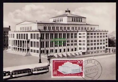 B19051 DDR Maximumkarte 781 1960 Leipziger Herbstmesse Opernhaus