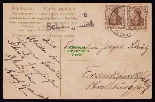 B18991 Postkarten Rückseite Papierlage  um 1910 Seepost Ostafrikanische Linie