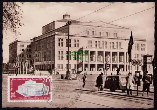 B19050 DDR Maximumkarte 781 1960 Leipziger Herbstmesse Opernhaus