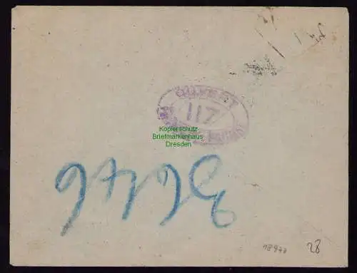 B18977 Brief Einschreiben Kamerun 1919 alter deutscher Stempel Duala nach Bern