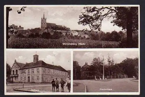 80759 AK Müncheberg Mark Rathaus Krankenhaus 1936