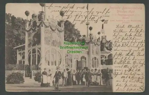 139211 AK Dresden Deutsche Bauausstellung 1900 Vergnügungseck Handel