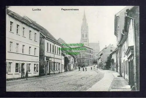 126694 Ansichtskarte Lucka Pegauerstrasse um 1910