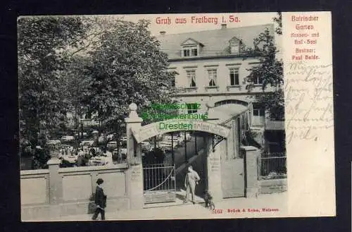 126644 Ansichtskarte Freiberg Sa. 1906 Konzert- u. Ball-Saal Biergarten Brück 6 Sohn 5163