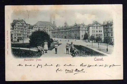 106463 Ansichtskarte Cassel Kassel 1898 Marstädter Platz