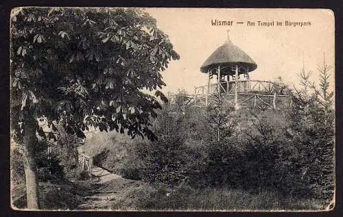 71646 AK Wismar Am Tempel im Bürgerpark 1926