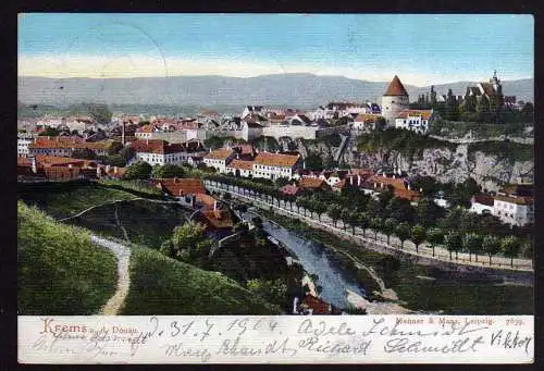 62707 AK Krems an der Donau Niederösterreich Bahnpost 1904