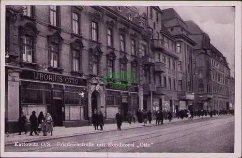 171931 AK Kattowitz O/S. Friedrichstraße mit Konditorei Otto 1940