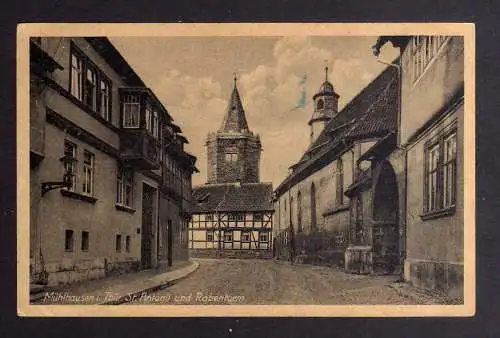 130337 AK Mühlhausen Thüringen St. Antonii und Rabenturm 1950