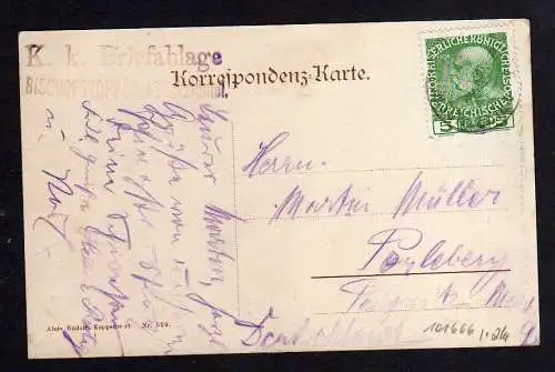 101666 AK Bischofskoppe Ö.- Schlesien Schutzhaus Rudolfsheim um 1910 K. K. Brief