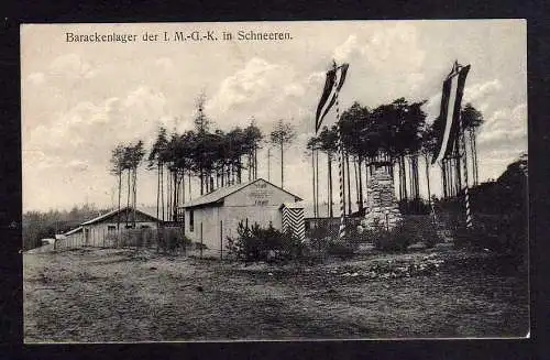 101912 AK Schneeren 1915 Neustadt am Rübenberge Barackenlager der I. M.-G.-K.