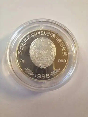 B50185 Korea Koala 100 Won 1996 Silber 999