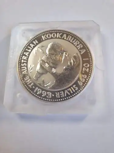 B50180 Australien 1 Dollar Kookaburra 1 oz Silber 999 1993 Silber