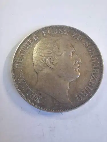 B50162 Vereinstaler 1 Pfund Silber Münze 1862 Friedrich Günther zu Schwarzburg