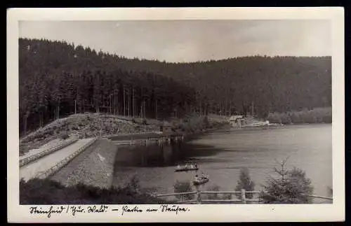 50401 Ansichtskarte Steinheid Stausee Staudamm Staumauer um 1940