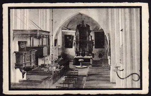 50376 Ansichtskarte Neustadt Ostholstein Kirche Inneres 1942