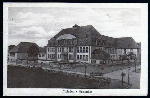 44315 Ansichtskarte Opladen 1924 Gymnasium