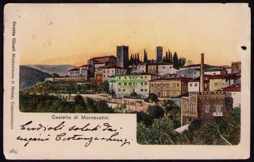 172557 Ansichtskarte  Castello die Montecatini um 1900 Panorama, Toskana