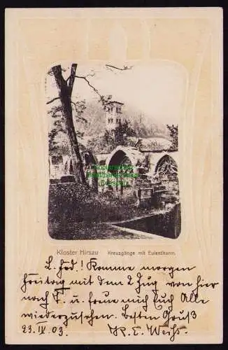 172515 AK  Kloster Hirsau 1903 Kreuzgänge mit Eulenturm