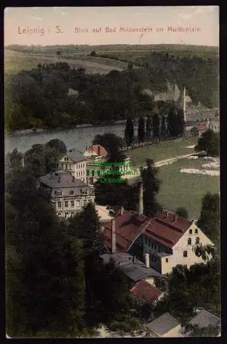 172438 AK  Leisnig i. S. 1909 Blick auf Bad Mildenstein im Muldentale