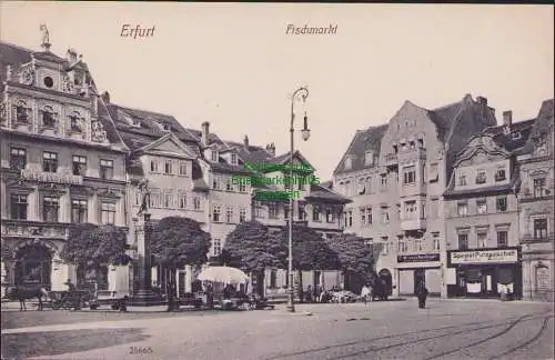 171717 Ansichtskarte Erfurt Cafe Roland Fischmarkt Weineck Nachfolger Spezial Putzgeschäft