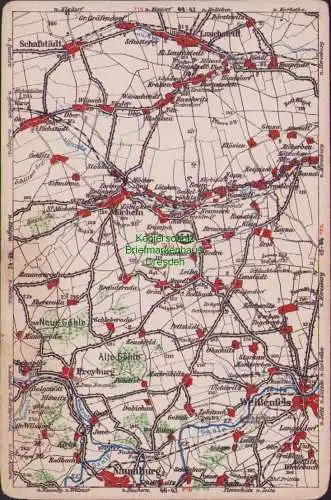 171847 Wona Landkarten AK 45-43 Lauchstedt Mücheln Freyburg Naumburg Weißenfels