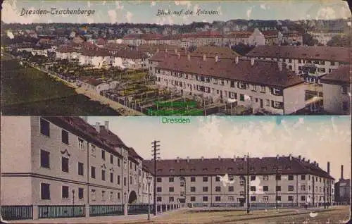 161510 Ansichtskarte Dresden Trachenberge 1939 Blick auf die Kolonien Verlag Carl Döge