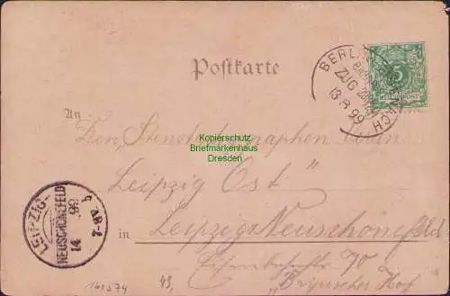 161574 AK Apolda 1899 Gruss aus dem Restaurant Paradies Carl Kruse