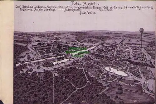 161618 Bild Leipzig Total Ansicht Industrie und Gewerbe Azsstellung 1897