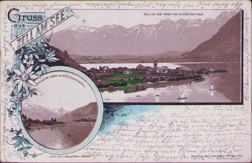 161619 AK Zell am See gegen das Steinerne Meer Vorläufer 1891