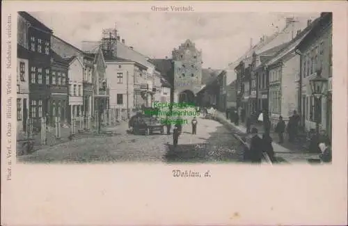 161333 Ansichtskarte Wehlau Grosse Vorstadt um 1900 Phot. u. Verl. v. Oscar Bittrich Wehlau