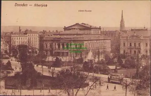 161516 AK Dresden Neustadt Albertplatz Albert-Theater um 1910 Alfred Hartmann